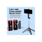 Coverzone Mini Dört Ayaklı Selfie Çubuğu Tripod Bluetooth Kumandalı 85cm Uzayan Telefon Tutucu | NP-L8S