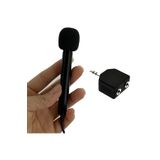 CoverZone Mini El Mikrofonu Professional Röportaj Kulaklık Mikrofon Birleştirici Aparatlı Mini El Mikrofonu