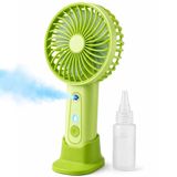 Coverzone Mini Fan Vantilatör Şarjlı Su Buharlı Taşınabilir Masa Fanı Buharlı Serinletme, Ev Ofis Kamp Seyahat El Tipi Sulu Fan Telefon Tutucu Özellikli Masaüstü Ofis Için Vantilatör K25 Yeşil