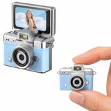 Coverzone Mini Flip Dijital Kamera, 1.47 İnç Ekran, 48M Fotoğraf Çözünürlüğü, 1080P/720P Video, 128GB TF Kart Desteği, Type-C Şarj, Flaşlı, Fotoğraf ve Video Kayıt Özellikli | LK-027 Mavi