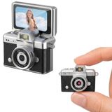 Coverzone Mini Flip Dijital Kamera, 1.47 İnç Ekran, 48M Fotoğraf Çözünürlüğü, 1080P/720P Video, 128GB TF Kart Desteği, Type-C Şarj, Flaşlı, Fotoğraf ve Video Kayıt Özellikli | LK-027 Siyah