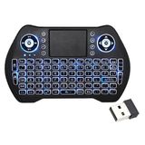 Coverzone Mini Kablosuz Klavye BT + 2.4GHz Çift Mod Bağlantı, Dahili Touchpad, RGB Arka Aydınlatma, USB Alıcılı, Smart TV Android TV Box PC Tablet Telefon HTPC Projektör PS3 Uyumlu | KSW1