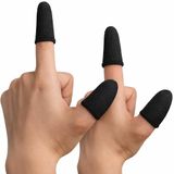 Coverzone Mobil Oyun Parmak Kılıfı, Yüksek Hassasiyetli Dokunmatik Parmak Kolu, Terletmeyen Kaydırmaz Gamer Finger Sleeve, FPS PUBG Oyun Aksesuarı, Telefon Tablet Uyumlu - KP01 (İki Çift - Siyah)