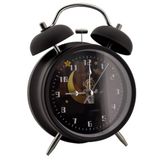 Coverzone Modern Resimli Çalar Saat Dekoratif Yüksek Sesli Mekanik Alarm Sesli Uzay Temalı Çalar Alarmlı Saat Dekoratif Hediyelik 16 x 11 x 5 cm Aydan İzliyorum