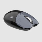 CoverZone Mofii Wireless Mouse Kedi Tasarım Kablosuz Bilgisayar Notebook Usb Receiver Tak Çalıştır Pilli Fare - Gri-Siyah