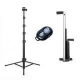 Coverzone NP588 170 cm Tripod ve Monopod Özellikli Kullanımı Kolay ve Pratik iç ve Dış Mekan Fotoğraf ve Video Çekimleri için Tripod (NP588 tripod+(telefon+tablet tutucu)+kumanda)