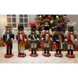 Coverzone Nutcracker Yılbaşı Hediyesi Olarak İdeal | Premium Ahşap Fındıkkıran Asker Figürleri (6'lı) (13cm)