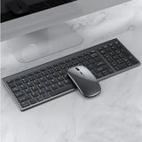 Coverzone Onezero Kablosuz Türkçe Klavye Mouse Set Şarjlı Klavye Mouse 2.4g USB Dongle Klavye ve Bluetooth Bağlantılı Mouse Ergonomik Tasarım Kablosuz Klavye ve Mouse Titanyum Renk ZR609