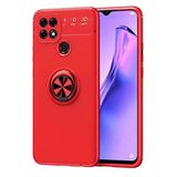 Coverzone Oppo A15S İle Uyumlu Novel Silikon Kılıf Kırmızı