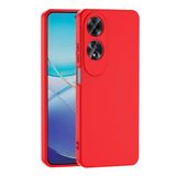 Coverzone Oppo A60 İle Uyumlu Kılıf Z-Mara Lansman Vieri Tam Koruma Arka Kapak Kamera Koruma Çıkıntılı Pürüzsüz Yüzey Kırmızı