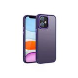 Coverzone Oppo A9 2020 İle Uyumlu Köşe Korumalı Buzlu Saydam Metal Koruma Çerçeveli Kamera Korumalı Kılıf
