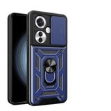 Coverzone Oppo Reno 11FS ile Uyumlu PhoenixShield Sürgülü Kamera Korumalı Kapak, Tam Koruma Manyetik Vega Kapak Kılıf Lacivert