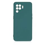 Coverzone Oppo Reno 5 Lite İle Uyumlu Kılıf Z-Mara Lansman Vieri Tam Koruma Arka Kapak Kamera Koruma Çıkıntılı Pürüzsüz Yüzey Koyu Yeşil