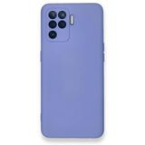 Coverzone Oppo Reno 5 Lite İle Uyumlu Kılıf Z-Mara Lansman Vieri Tam Koruma Arka Kapak Kamera Koruma Çıkıntılı Pürüzsüz Yüzey Lila