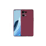 Coverzone Oppo Reno 7 4g Ile Uyumlu Kılıf Premier Silikon Kapak Mürdüm