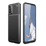 Coverzone Oppo Reno A92 İle Uyumlu Kılıf Karbon Tasarım, Parmak İzi Yapmayan Özellik Ultra Slimfit Yapı Delüx Tpu Silikon DLX Oppo Reno A92 İle Uyumlu Kılıf (Siyah)