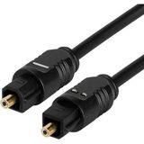 Coverzone Optik Ses Kablosu Toslink - Toslink 2 Metre YWL2.2 Dijital Audio Fiber Optik Kablo TV Soundbar Hoparlör Ses Sistemleri İçin Optik Bağlantı Kablosu | ZR146 (Siyah 2 Metre)