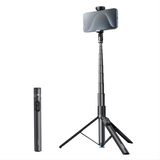Coverzone Otomatik Açılan Profesyonel 160cm Selfie Çubuğu + Tripod, 425gr, Bluetooth Uzaktan Kumanda, 360° Döner, Akıllı Telefonlar İçin Ayarlanabilir, Katlanabilir ve Hafif Seyahat İçin | RZP001