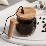 Coverzone Otomatik Karıştırma Bardağı 400 ml Cam Karıştırıcı Kupa, Gıda Temasına Uygun ABS ve Yüksek Borosilikat Cam, Tek Tuşla Karıştırma, A-750, Kahve Süt Toz İçecekler İçin | A-750