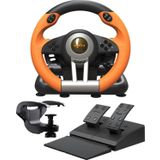 Coverzone Oyun Yarış Direksiyon PXN V3 Pro 180° Yarış Direksiyonu, Evrensel USB Bağlantı Noktası ve Pedallı, PC, PS3, PS4, Xbox One, Xbox Serisi S&X, Nintendo Switch için uygundur (Turuncu)