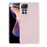 Coverzone Premier Xiaomi Redmi Note 11 ile uyumlu Kılıf Soft ve pürüzsüz dış yüzey Silikon Kılıf, Ultra ince yapılı Xiaomi Redmi Note 11 uyumlu Kılıf Esnek silikon Premier Arka Kapak Rosegold