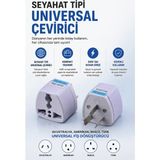 Coverzone Priz 250V 10A Duvar Girişi Avustralya, Amerikan Ingiliz Türk Universal Dönüştürücü Adaptör - 1 Adet
