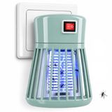 Coverzone Priz Tipi Elektrikli Sinek Öldürücü Lamba, 1W Güç, AC 100-240V Giriş, 600-800V Çıkış Voltajı, İç Mekan Kullanımı İçin Elektrikli Böcek Kontrol Lambası | LTX-01 (Mint Yeşil)