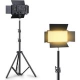 Coverzone Pro LED Işık + Döküm Tripod Seti | 2 Batarya Dahil, YouTube ve Kick Yayınları için Profesyonel Video ve Fotoğraf Aydınlatması, U600