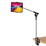 Coverzone Profesyonel 12.9 inçe kadar Uyumlu Tablet Tutucu Yüksekliği Ayarlanabilir Kol Ve Kendinden Açısı Ayarlanabilir 2 Eklemli 360 Derece Dual Turbo Auto Lock Siyah Renk ZM-050 (ZM-050)