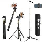 Coverzone Profesyonel Tripod – 1.8m Yükseklik Ayarlı Hafif ve Dayanıklı Fotoğraf Standı, Hızlı Kurulumlu Stabil Çekim Desteği, Yüksek Açı Etkinlik Manzara ve Stüdyo Kullanımı İçin | Z8