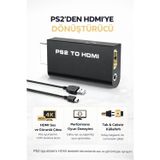 Coverzone PS2 HDMI Dönüştürücü Adaptör 480i 480p 576i Destekli USB Güç Kulaklık Çıkışlı | G300