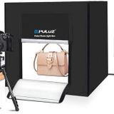 Coverzone Puluzz Fotoğraf Stüdyosu Işık Kutusu 80 X 80 X 80 cm LED 5500LM Mini Taşınabilir Fotoğraf Stüdyosu Çekim Çadırı 3 Arkaplanlı