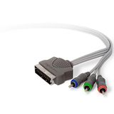 Coverzone RCA Kablo Scart Plug to 3 RCA/Phono RGB Plugs Art. 640880 1.5 Metre