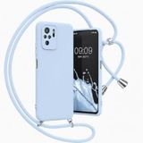 Coverzone Redmi 10 2022 ile Uyumlu Özel Üretim Ayarlanabilir İpli Boyun Askılı Silikon Kılıf Kadife İç Yapılı Viper Boyun Çapraz Taşıma Özellikli Asılabilen İpli Telefon Kılıfı Bebek Mavisi