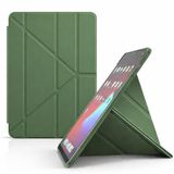 Coverzone Redmi K Pad ile uyumlu Kılıf Kalem Koyma Bölmeli Stand Olan Uyku Modlu Suni Deri Yarı transparan Arka Yüzey Attravtive Smart Cover Haki