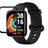 Coverzone Redmi Watch 2 ile uyumlu PMMA Pet Dungeon Armor Saat Ekran Koruyucu Redmi Watch 2 Ekran Koruma Siyah