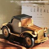 CoverZone Retro Ahşap Araba Şekilli Kablosuz Bluetooth Hoparlör – 1800MAH Şarjlı, 10W Güçlü Ses, Usb/tf/aux Destekli, Hi-Fi Bass, Telefon Standlı Dekoratif Nostaljik Müzik Hoparlörü | A9 - Kahverengi