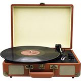 Coverzone Retro Bluetooth Plak Çalar 33/45 Hız Usb Oynatma 18-30Cm Plak Uyumu Vintage Çanta Tasarım