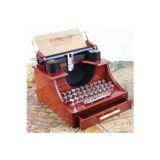 Coverzone Retro Daktilo Tasarımlı Dekoratif Müzik Kutusu Hediyelik Süs