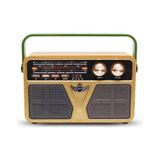 Coverzone Retro Radyo Taşınabilir Bluetooth Speaker Ve Hoparlör Ahşap Kaplama Kumandalı Klasik Antika Tarzı İç ve Dış Mekan Multiband USB Girişli Dekoratif Klasik Radyo CV-5070BT