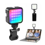 Coverzone RGB İkili Set Dolgu Işık Canlı Yayın Için Mini Yüksek Parlaklık Dolgu Işığı Selfie Işık Paneli, Kıskaçlı Telefon ve Notebook Tutucu, YouTuber Yayıncı Işığı AY-83 (AY-83RGB - Işık)