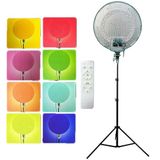 Coverzone RGB Led Aydınlatma Kumandalı Yayıncı Işığı Youtuber Twich Yayın Işığı Ürün Göresel Fotoğraflama Tripodlu Aydınlatma 45inç 114cm gs-450 (45 inch gs-450)