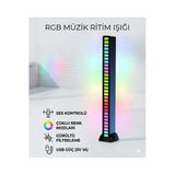Coverzone Rgb Ses Kontrollü Led Işık Çubuğu Usb Gürültü Filtreli Ortam Aydınlatma Müzik Senkronize | D08-Rgb