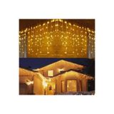 Coverzone Saçaklı Sarkıt Ped Led Işık Noel Yılbaşı Süs Işığı Fişli Dekoratif Aydınlatma Ev Oda Balkon Ağaç Süs