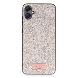 Coverzone Samsung Galaxy A05 ile Uyumlu Parlak Simli Telefon Bright Kılıfı Boncuk İşlemeli Şık Tasarım Darbe Emici Kenarlar Tam Koruma Sağlayan Kaymaz Kapak Galaxy A05 için Kılıf Gold