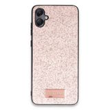 Coverzone Samsung Galaxy A05 ile Uyumlu Parlak Simli Telefon Bright Kılıfı Boncuk İşlemeli Şık Tasarım Darbe Emici Kenarlar Tam Koruma Sağlayan Kaymaz Kapak Galaxy A05 için Kılıf Pembe