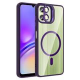 Coverzone Samsung Galaxy A06 ile Uyumlu Z-Etro MagSafe Wireless Şarj Destekli, Güçlü Manyetik Tutucu, Stand Olabilen, Kamera Lens Hediyeli Koruyucu Kılıf Derin Mor