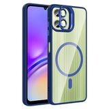 Coverzone Samsung Galaxy A06 ile Uyumlu Z-Etro MagSafe Wireless Şarj Destekli, Güçlü Manyetik Tutucu, Stand Olabilen, Kamera Lens Hediyeli Koruyucu Kılıf Lacivert