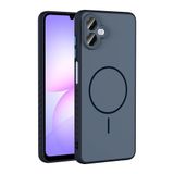 Coverzone Samsung Galaxy A07 İle Uyumlu Kamera Lens Korumalı Kılıf Magsafe Uyumlu Kablosuz Şarj Özellikli Tea Silikon Telefon Kılıfı Siyah
