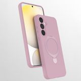 Coverzone Samsung Galaxy A07 ile uyumlu Kılıf MagSafe ile uyumlu Z-Samara Kapak Wireless Şarj Özellikli Stand Olabilen Galaxy A07 kilif Pembe